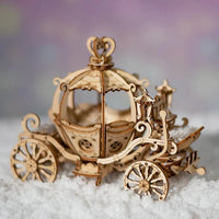3D Modern Wooden Puzzle: Pumpkin Carriage