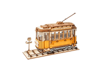 3D Modern Wooden Puzzle: Tramcar