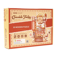 3D Wooden Puzzle Marble Run: Chocolate Factory