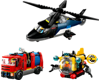 LEGO City Helicopter, Fire Truck & Submarine Remix