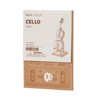 3D Modern Wooden Puzzle: Cello