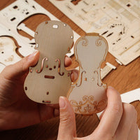 3D Modern Wooden Puzzle: Cello