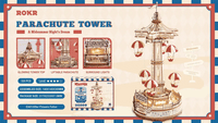 Electro Mechanical Wooden Puzzle: Parachute Tower