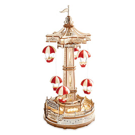 Electro Mechanical Wooden Puzzle: Parachute Tower