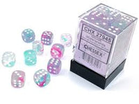 Chessex 12mm D6 Set Dice 36 Count Nebula Wisteria White Luminary CHX27945