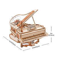 3D Mechanical Wooden Puzzle: Magic Piano