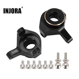 INJORA 2pcs Black Brass Front Steering Knuckles Counter Weights for SCX24 AX24 INJSCX24-35BK