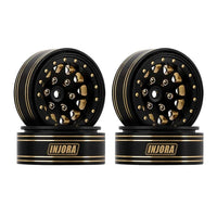 INJORA 1.3" 68g/pcs Brass -3.75mm Offset Wheels for Micro Crawlers (W1301) INJYQW-1301BGD