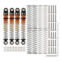 INJORA 43mm Aluminum Threaded Double Barrel Shocks Dampers for Axial SCX24 INJSCX24-27