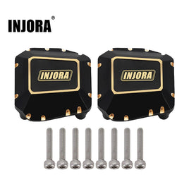 INJORA 2pcs 38g Black Brass Diff Covers for 1/10 SCX10 PRO & SCX10 III AR45 INJSCX10-PRO01