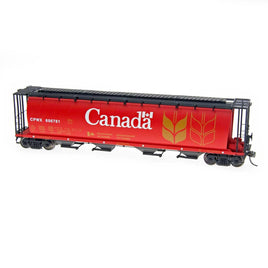HO Scale - Government of Canada CNWX 4-Bay Cylindrical Covered Hopper with Round Hatches