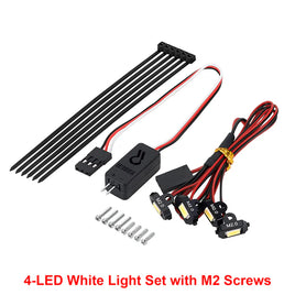 INJORA Rock Lights Kit with Controller for 1/18 1/24 RC Crawler White INJDG-L35-4