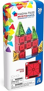 Magna-Tiles Micromags Bold Colors 26 Piece Travel Set