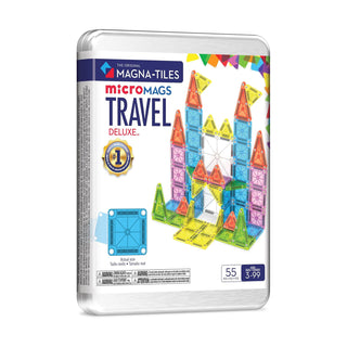 Magna-Tiles Micromags Travel Deluxe 55 Piece Magnetic Tile Building Set