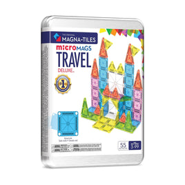 Magna-Tiles Micromags Travel Deluxe 55 Piece Magnetic Tile Building Set