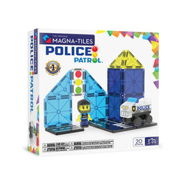 Magna-Tiles Police Patrol 20 Piece Magnetic Tile Building Set