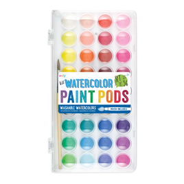 Ooly Lil Watercolor Washable Watercolors Paint Pods With Brush