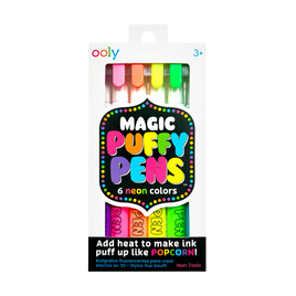Ooly Magic Puffy Pens 6 Neon Colors