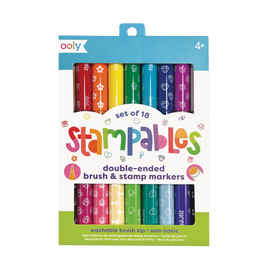 Ooly Stampables 18 Double Ended Brush And Stamp Markers