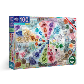 eeBoo Love Of Crystals And Gems 100 Piece Jigsaw Puzzle