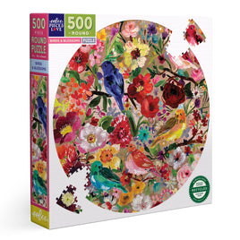 eeBoo Birds And Blossoms 500 Piece Jigsaw Puzzle