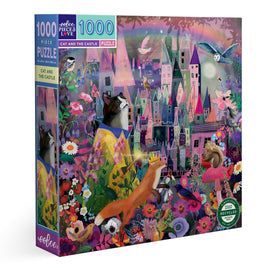 eeBoo Cat And The Castle 1000 Piece Jigsaw Puzzle