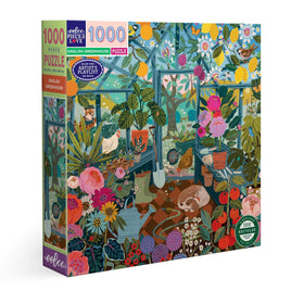 eeBoo English Greenhouse 1000 Piece Jigsaw Puzzle
