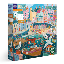 eeBoo Seaside Harbor 1000 Piece Jigsaw Puzzle