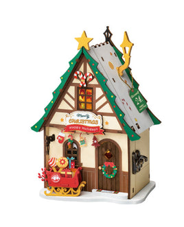 Robotime DIY Twinkling Christmas House Set
