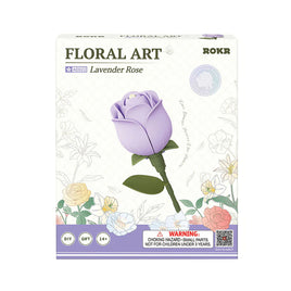 Robotime ROKR Floral Art Lavender Rose Building Set