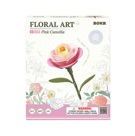 Robotime ROKR Floral Art Light Pink Camellia Building Set