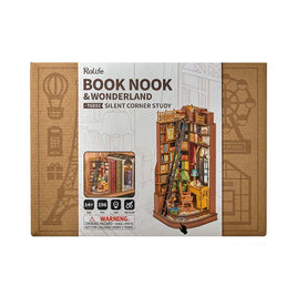 Robotime Rolife Book Nook And Wonderland Silent Corner Study Building Set