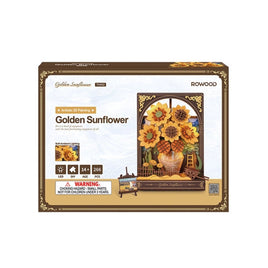 Robotime Rowood Golden Sunflower 3D Wooden Puzzle