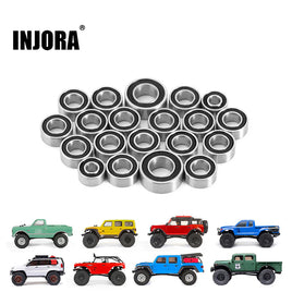 INJORA Sealed Steel Bearing Kit (20 pcs) for 1/24 Axial SCX24 INJSCX24-161BK