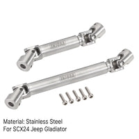 INJORA Steel Front Rear Center Drive Shafts for Axial SCX24 Gladiator Power Wagon INJSCX24-74SR
