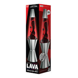 Schylling Chrome Plated Crimson Black Red 14.5 Inch Classic Lava Lamp
