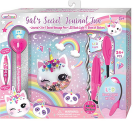 Hot Focus Caticorn Girl's Secret Journal With Invisible Ink And LED Light