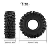 INJORA 1.0" Swamp Stomper Tires (63mm) (T1018) (4) INJYQT-1018