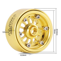 INJORA 0.7" D19 Deep Dish Brass Wheels for 1/30 SCX30 (W7015) INJW7015