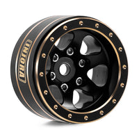 INJORA 1.0" Brass -4.7mm Offset Wheels for Micro Crawlers (W1012) INJYQW-1012BGD