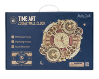 3D Mechanical Wooden Puzzle: Zodiac Wall Clock