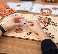 3D Mechanical Wooden Puzzle: Zodiac Wall Clock