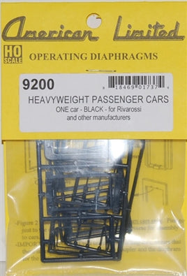 American Limited Models 9200 HO Scale Black Working Diaphragm Kits for Rivarossi Heavyweights