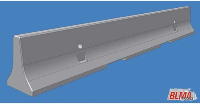 Geometry K Rails Triangle Concrete K-Rail Barrier -- pkg(8)| Eugene Toy & Hobby