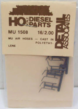 Detail Associates 1508 HO MU Air Hoses (Pack of 16)