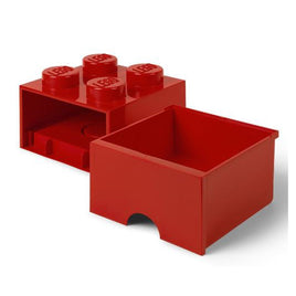 Room Copenhagen LEGO Bright Red 4-Knobs Storage Brick