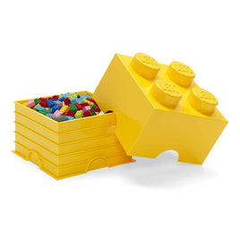 Room Copenhagen LEGO Bright Yellow 4-Knobs Storage Brick