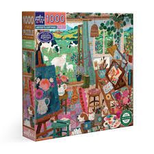 eeBoo Artist's Cottage 1000 Piece Jigsaw Puzzle