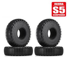 INJORA 1.9" (122*36mm 4.80" OD) XHX Pin S5 Tires (T1923) (4) INJYQT-1923
