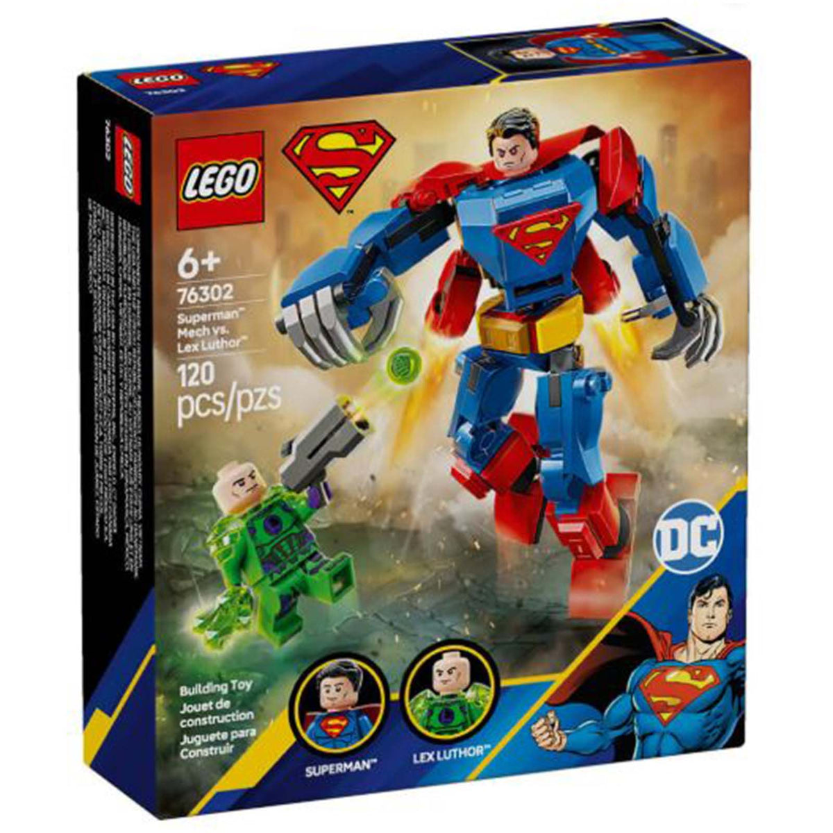 LEGO DC Superman Mech Verses Lex Luthor Building Set 76302| Eugene Toy ...